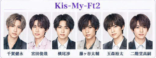 Kis-My-Ft2 メンバー一覧イラスト